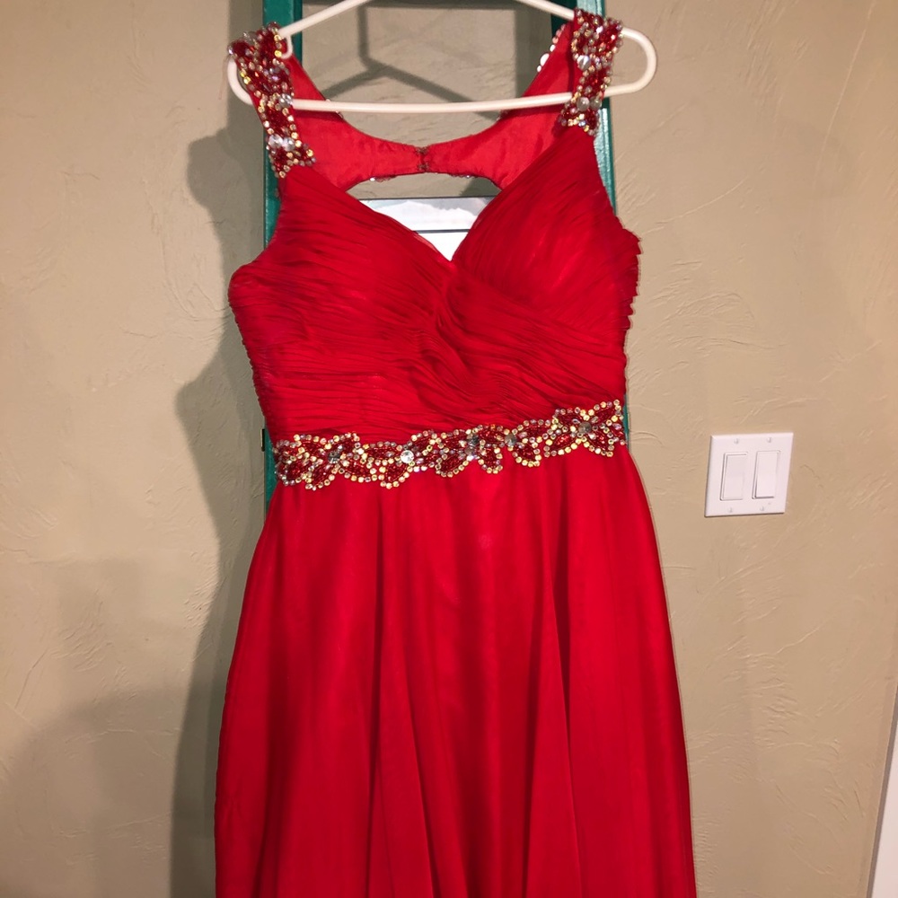 Proms Dress - Splash - Size 12 - Red